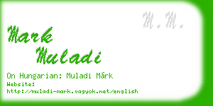 mark muladi business card
